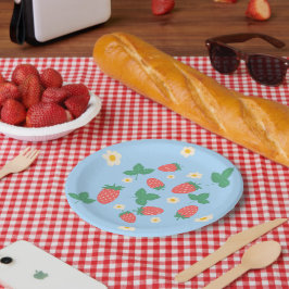 Prato De Papel Mini Flor de Morango