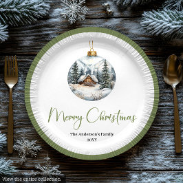 Prato De Papel Minimalist Bohemian Christmas Scene Earthy Plates