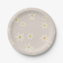 Minimalista Boho Daisy Plates