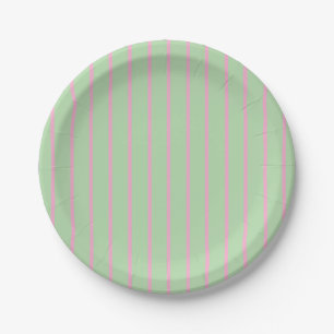 Prato De Papel Mint Green e Rosa claro Light Wall Plate
