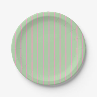 Prato De Papel Mint Green e Rosa claro Light Wall Plate