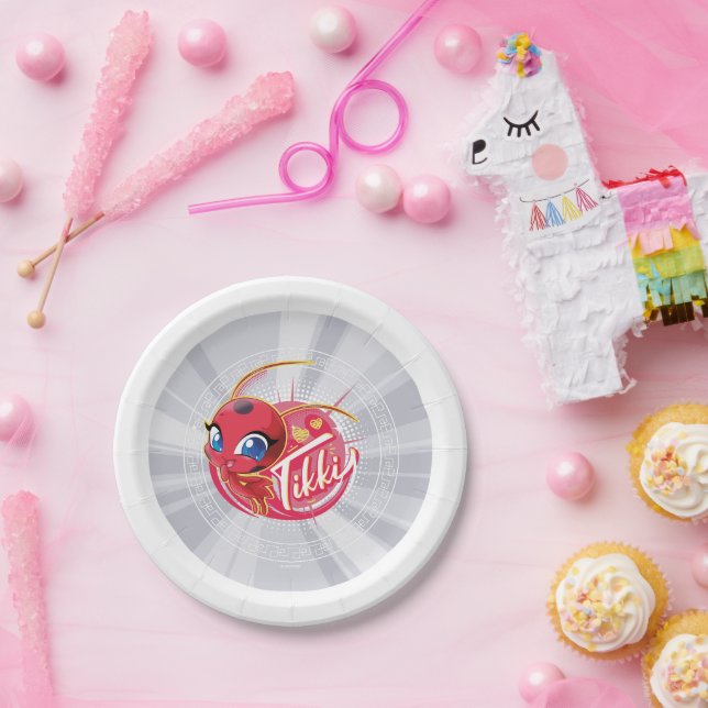 Prato De Papel Miraculous Kwami Tikki (Festa)