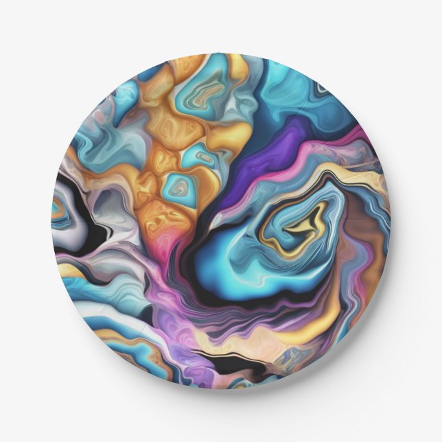 Prato De Papel Mistura colorida (Frente)