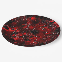 Prato De Papel Mistura de pétalas vermelhas chuvosas e rústicas s