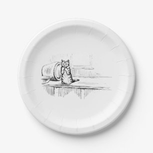 Prato De Papel Mittens the Kitten (Gato Assustado) (Beatrix Potte