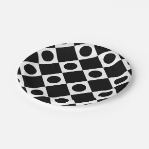 Prato De Papel Mod Retro 60's Black