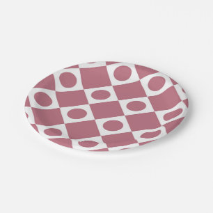 Prato De Papel Mod Retro 60's Wildberry