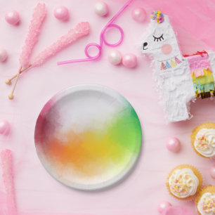 Prato De Papel Modelo Abstrato de Vazio de Arte Moderno Personali