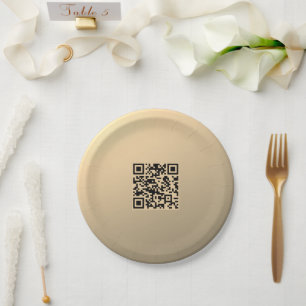 Prato De Papel Modelo de código QR editável instantaneamente   Fa