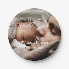 Prato De Papel Modelo de Fotografia de dia de os pais Feliz