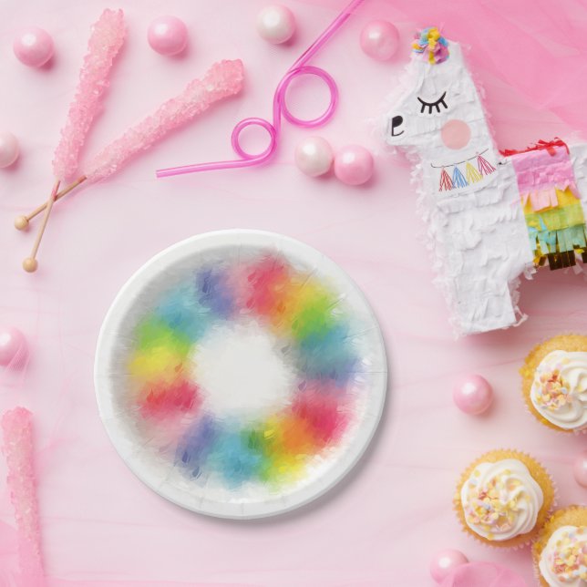 Prato De Papel Modelo Elegante Moderno Colorido Tendência (Festa)