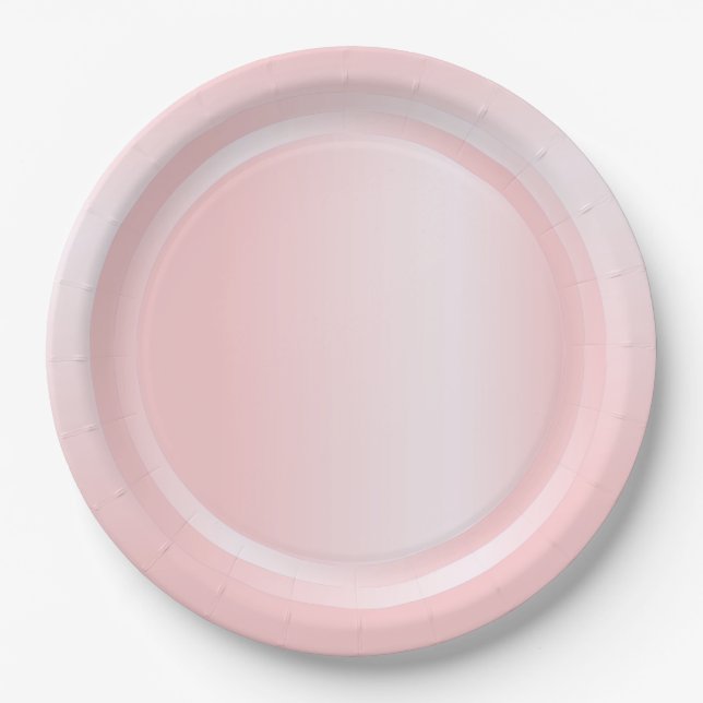 Prato De Papel Modelo Moderno Tendência Cor Rosa Dourado Rosa (Frente)