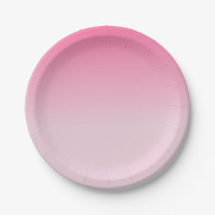 Prato De Papel Modelo Personalizado Elegante Rosa Branco Moderno