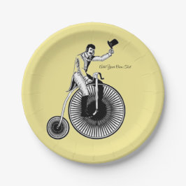 Prato De Papel Modelo T Penny Farthing Classic - Preto e Branco