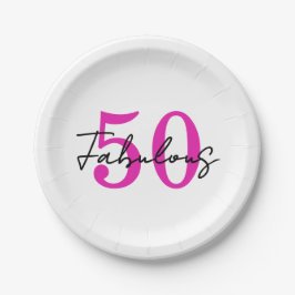 Prato De Papel Modern 50 and Fabulous 50th Birthday Party