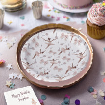 Modern Ballerina Birthday Paper Plates