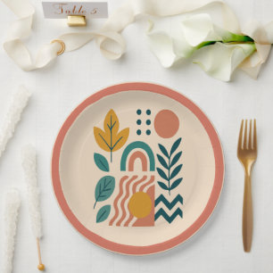 Prato De Papel Modern Boho Abstrato Nature Wall Art