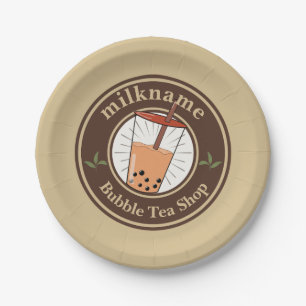 Prato De Papel Modern Bubble Tea milk compra Café Café Café funci