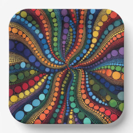 Prato De Papel Modern Dot Art Collection