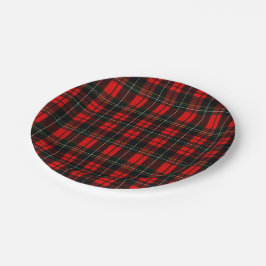 Prato De Papel Modern Wallace Red Scottish Tartan Plaid Pattern