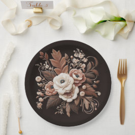 Prato De Papel Moderno Elegante País Ocidental - Floral