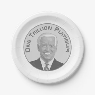 Prato De Papel Moeda de Platina de Trilhão Dólar