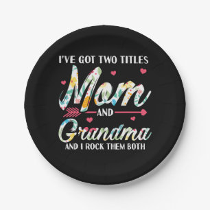 Prato De Papel Mom And Grandma Birthday