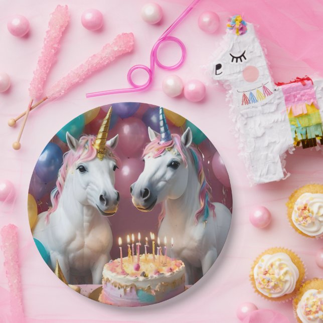 Prato De Papel Momentos Mágicos: Uma Bacia De Aniversário De Unic (Festa)