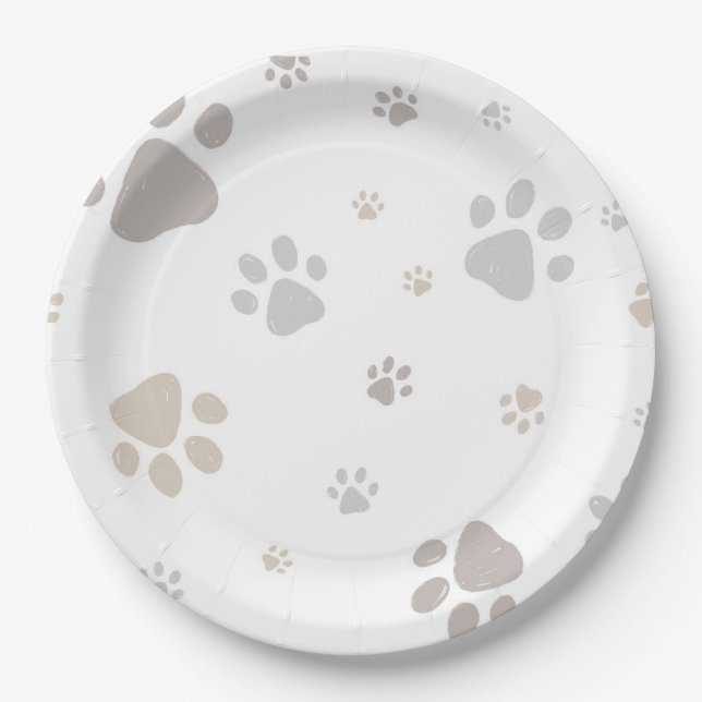 Prato De Papel Mon Toutou French Dog Birthday Party Napkins (Frente)