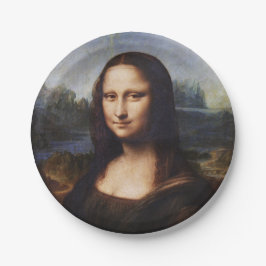 Prato De Papel Mona Lisa & Leonardo da Vinci/vintage Itália