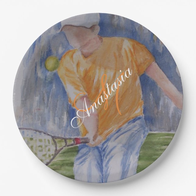 PRATO DE PAPEL MONOGRAMA DO PARTIDO TENNIS (Frente)