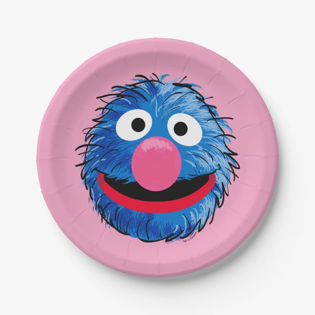 Prato De Papel Monstro no final desta história | Grover (Frente)