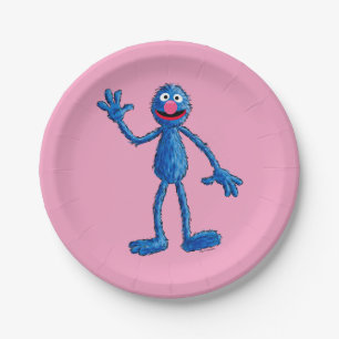 Prato De Papel Monstro no final desta história   Grover