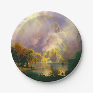 Prato De Papel Montanhas rochosas