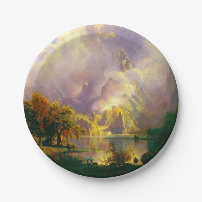 Prato De Papel Montanhas rochosas (Frente)