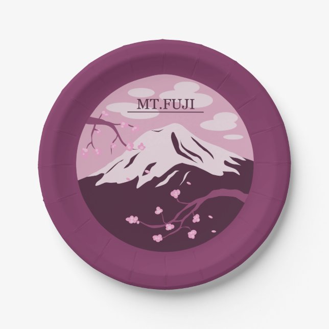 Prato De Papel Monte Fuji (Rosa) (Frente)