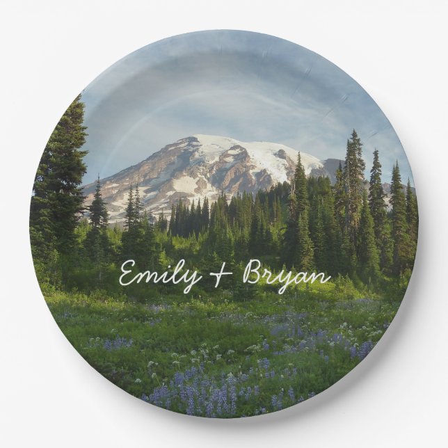 Prato De Papel Monte Rainier Morning Light (Frente)