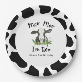 Prato De Papel Moo, sou dois segundos aniversários