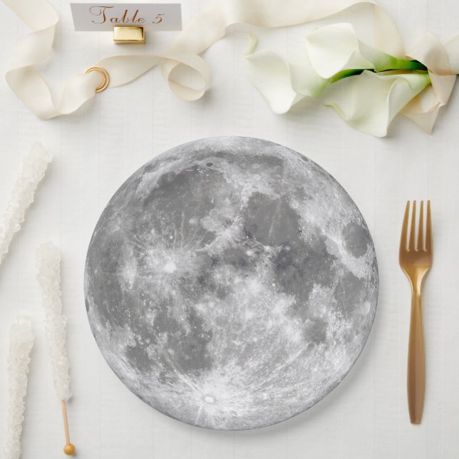 Prato De Papel Moon Tableware from Celestial Collection  (Casamento)