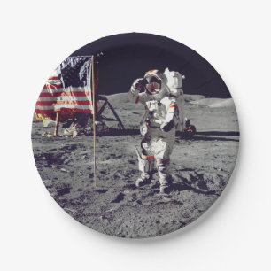 Prato De Papel Moonwalk Apollo 17