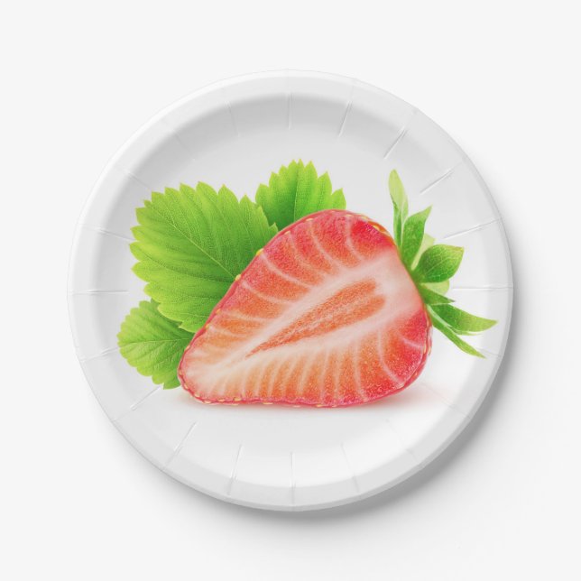 Prato De Papel Morango metade (Frente)