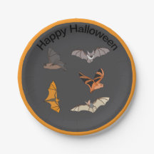 Morcegos Assustadores Feliz Halloween