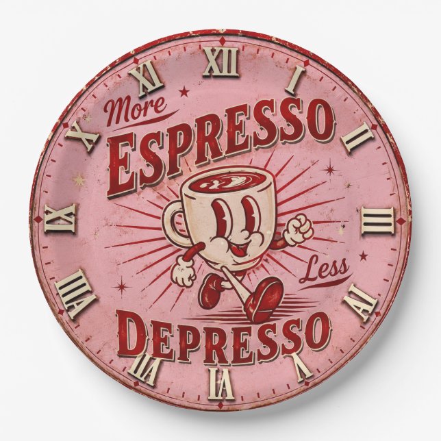 Prato De Papel More Espresso Less Depresso (Frente)