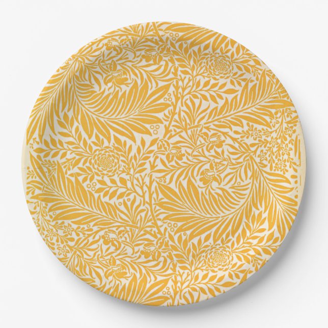 Prato De Papel Morris - Larkspur, ouro amarelo (Frente)