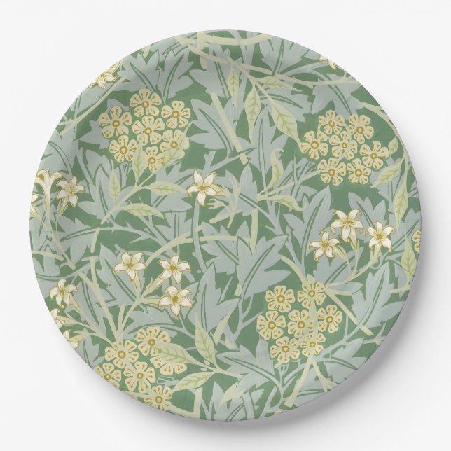 Prato De Papel Morris Vine e Jasmine Garden Flower Classic (Frente)