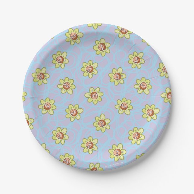 Prato De Papel Morty Flower Pattern (Frente)