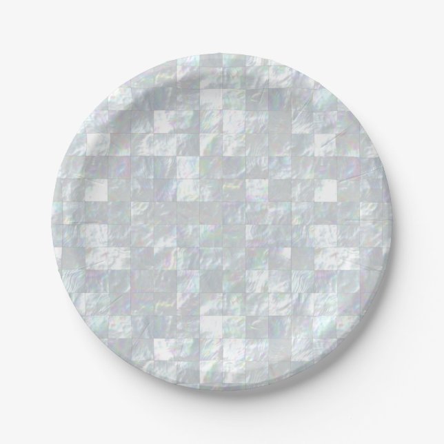 Prato De Papel Mosaico da madrepérola (Frente)
