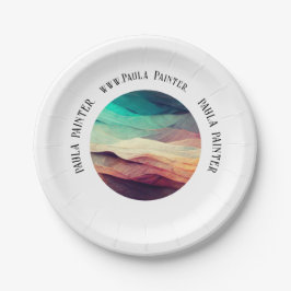 PRATO DE PAPEL MOSTRAR A MARCA DE RECEPÇÃO DO ARTISTA