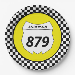 Prato De Papel Motocross Custom Dirt Bike Number Placa em amarelo