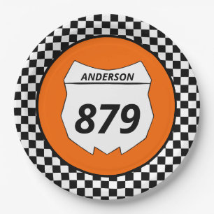 Prato De Papel Motocross Custom Dirt Bike Number Placa em Laranja